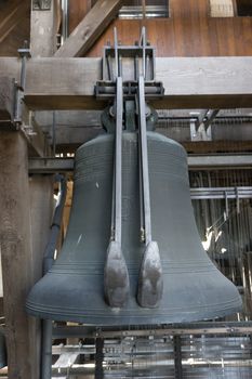 Heavy bell of the carillon in the Ghent Belfry tower.
