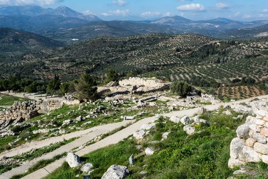 A photo of Mycenae, archaeological place at Greece