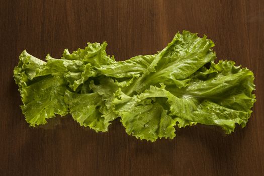 Lettuce on wood