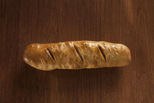 Bread roll on wood