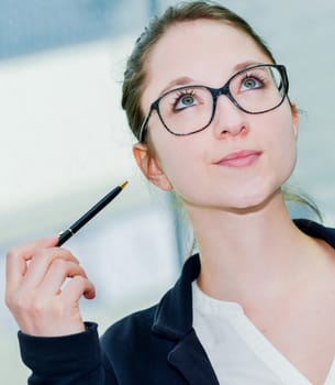 Outdoor portrait of a dynamic junior executive