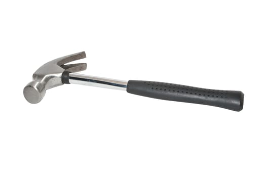 Hammer closeup isolated over white background