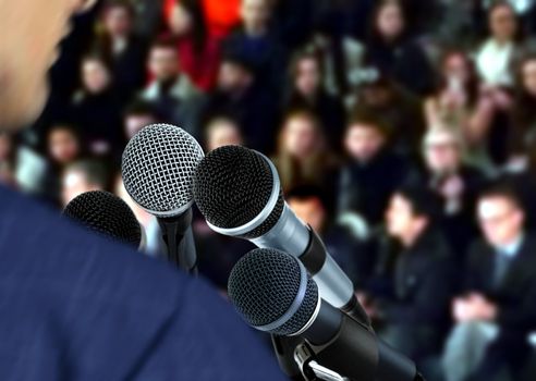 Speaker at Seminar Giving Speech