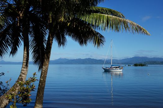 Savusavu harbor, Vanua Levu island, Fiji, South Pacific