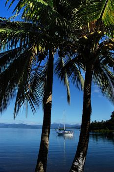 Savusavu harbor, Vanua Levu island, Fiji, South Pacific