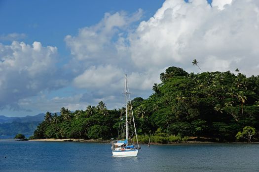 Savusavu harbor, Vanua Levu island, Fiji, South Pacific