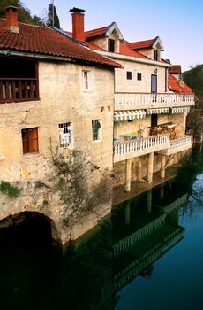 Crnojevica village on the river, Montenegro, Balkans