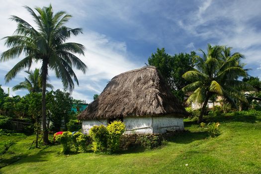 Traditional house of Navala village, Viti Levu island, Fiji