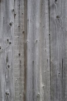 Weathered grey wooden background with vertical boards