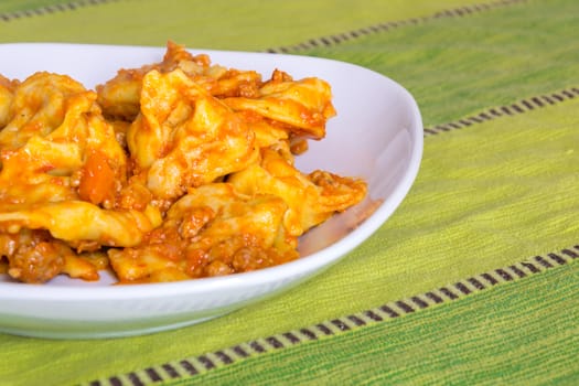 Cappellacci with ragù: Famous dish in Ferrara, pasta stuffed with pumpkin