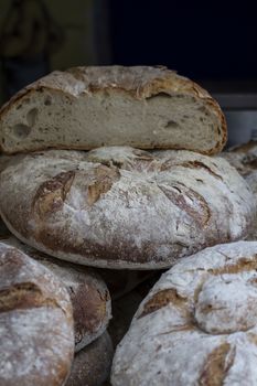 artisan bread in ancient medieval fair, Spain