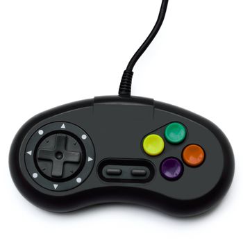 Video game controller isolated on white background