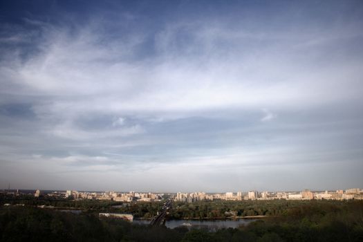 Bridge, panoramic Kiev, Kyev, view Virtual tour Ukraine