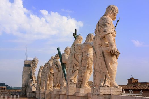 Statues of Saints, St Peters Basilica, Vatican City, Rome