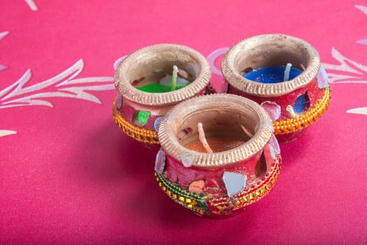 indian decorative candle pot, indian traditional festival