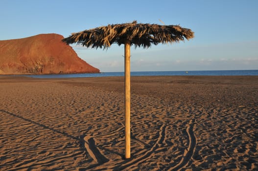 Beach Umbrella in Tenerife Canary Islands Spain Europe