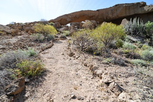 Desert landscape in Tenerife Canary Islands Spain