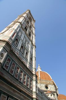 The Basilica of Saint Mary of the Flower (Basilica di Santa Maria del Fiore) in Florence, Italy.