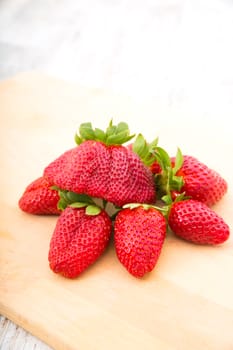 Fresh strawberries in the kitchen.