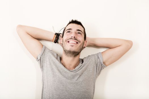 Portrait of a relaxed latin man in casual clothes.