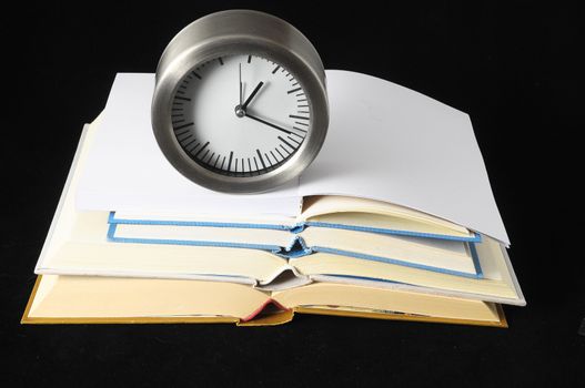 Empty Classic Book Isolated over a Black Background