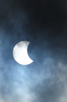 Partial Solar Eclipse on a Cloudy Day 03.11.2013