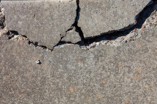 Cracked concrete surface. Background or texture.