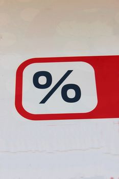 The icon percent, which means a sale