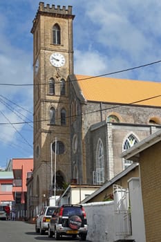 SAINT GEORGES, GRENADA - DECEMBER 14, 2013: Cathedral of Saint Georges on December 14, 2013 in Grenada, Caribbean