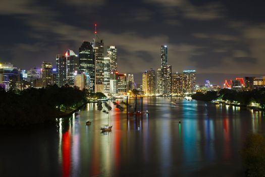 Night skyline of Brisbane, Australia