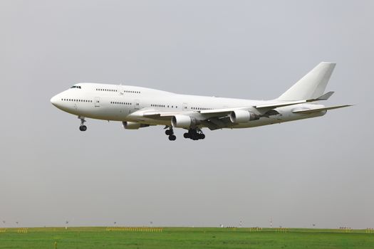 Landing of a commercial airliner