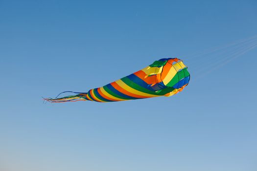 Kite in the air with many colors