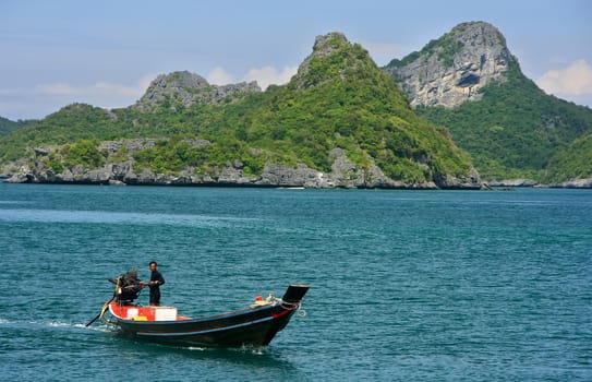 Longtail boat at Ang Thong National Marine Park, Thailand