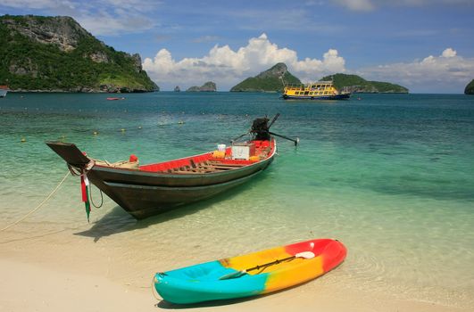 Longtail boat at Mae Koh island, Ang Thong National Marine Park, Thailand