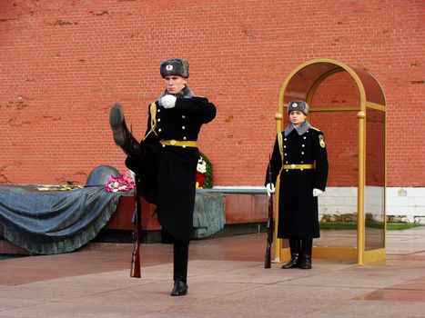 Changing of the Honor Guard Ceremony, Tomb of the Unknown Soldier, Moscow, Russia