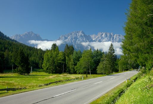 Road in a mountain landscape