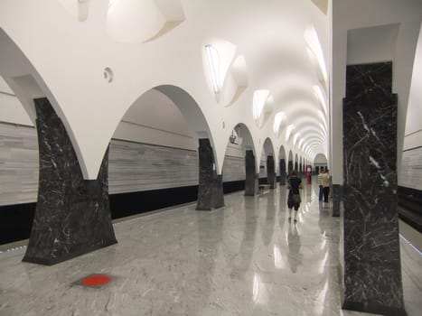 Interior of Metro station, Moscow, Russia