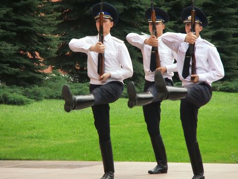 Changing of the Honor Guard Ceremony, Tomb of the Unknown Soldier, Moscow, Russia