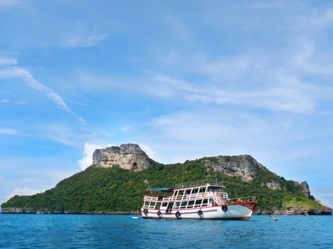 Tourist boat at Ang Thong National Marine Park, Thailand