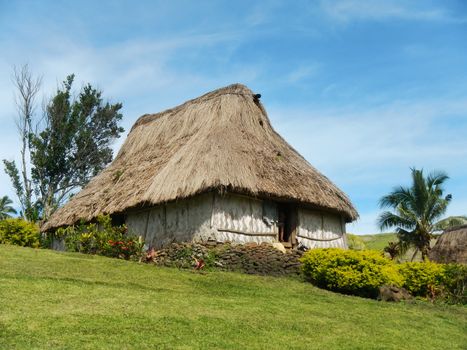 Traditional house of Navala village, Viti Levu island, Fiji