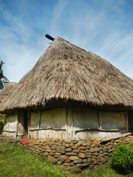 Traditional house of Navala village, Viti Levu island, Fiji