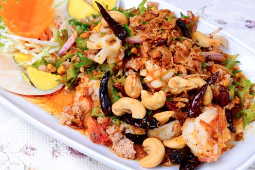 Wing Bean Shrimp Salad,Thai spicy food