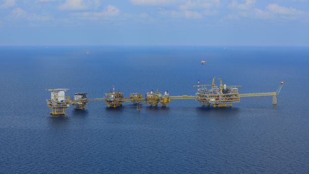 The offshore oil rig platform