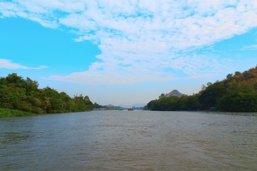 Beautiful river kwai in Kanchanaburi province, Thailand 