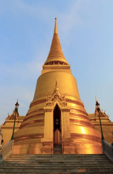 Gold stupa from Wat Phra Kaew in bangkok, Thailand.