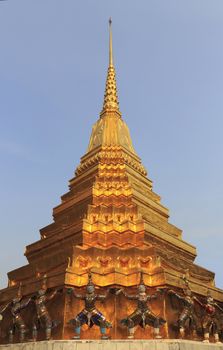 Gold stupa from Wat Phra Kaew in bangkok, Thailand.