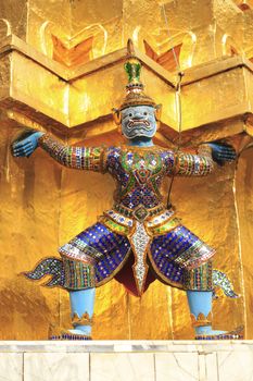 Ramayana Sculpture from Wat Prakeaw in Bangkok, Thailand.