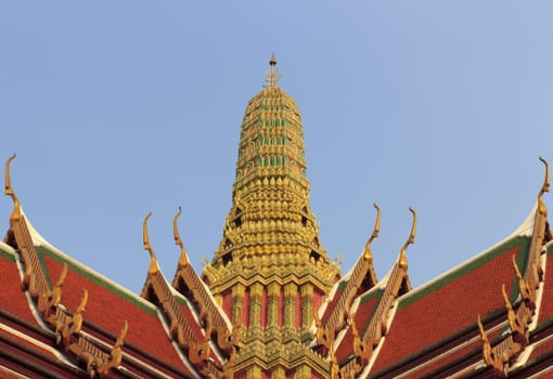 Roof of the temple at Wat Tham Sua in kanjanaburi, thailand.