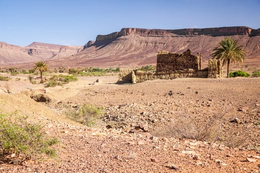 Sahara desert and the mountain in morocco