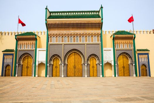 Moroccan palace at fez in morocco